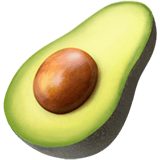 Apple design of the avocado emoji verson:ios 16.4