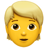 Apple design of the person: blond hair emoji verson:ios 16.4