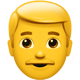 Apple design of the man emoji verson:ios 16.4