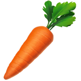 Apple design of the carrot emoji verson:ios 16.4