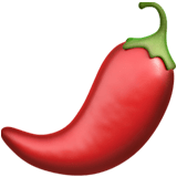Apple design of the hot pepper emoji verson:ios 16.4