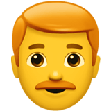 Apple design of the man: red hair emoji verson:ios 16.4