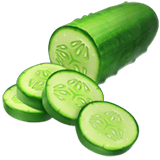 Apple design of the cucumber emoji verson:ios 16.4