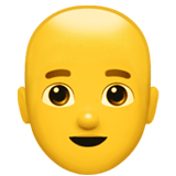 Apple design of the man: bald emoji verson:ios 16.4