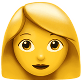 Apple design of the woman emoji verson:ios 16.4