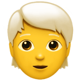 Apple design of the person: white hair emoji verson:ios 16.4