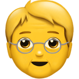 Apple design of the older person emoji verson:ios 16.4