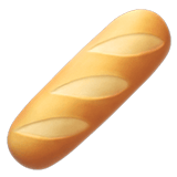 Apple design of the baguette bread emoji verson:ios 16.4