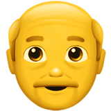 Apple design of the old man emoji verson:ios 16.4