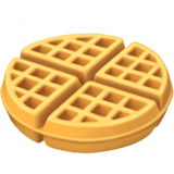 Apple design of the waffle emoji verson:ios 16.4
