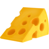 Apple design of the cheese wedge emoji verson:ios 16.4