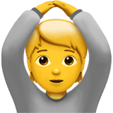 Apple design of the person gesturing OK emoji verson:ios 16.4