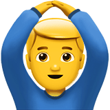 Apple design of the man gesturing OK emoji verson:ios 16.4
