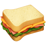 Apple design of the sandwich emoji verson:ios 16.4