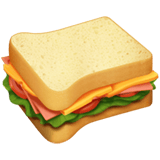 Apple design of the sandwich emoji verson:ios 16.4