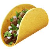 Apple design of the taco emoji verson:ios 16.4