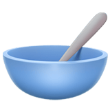 Apple design of the bowl with spoon emoji verson:ios 16.4