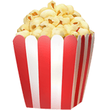 Apple design of the popcorn emoji verson:ios 16.4