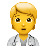 Apple design of the health worker emoji verson:ios 16.4