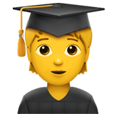 Apple design of the student emoji verson:ios 16.4