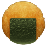 Apple design of the rice cracker emoji verson:ios 16.4
