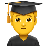 Apple design of the man student emoji verson:ios 16.4