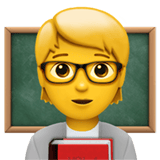 Apple design of the teacher emoji verson:ios 16.4