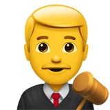 Apple design of the man judge emoji verson:ios 16.4