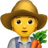 Apple design of the farmer emoji verson:ios 16.4