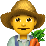 Apple design of the man farmer emoji verson:ios 16.4