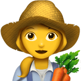 Apple design of the woman farmer emoji verson:ios 16.4
