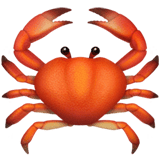 Apple design of the crab emoji verson:ios 16.4