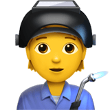 Apple design of the factory worker emoji verson:ios 16.4