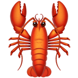 Apple design of the lobster emoji verson:ios 16.4