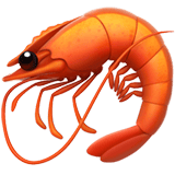 Apple design of the shrimp emoji verson:ios 16.4