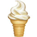 Apple design of the soft ice cream emoji verson:ios 16.4