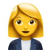 Apple design of the woman office worker emoji verson:ios 16.4