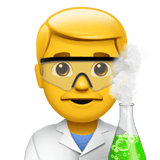Apple design of the man scientist emoji verson:ios 16.4