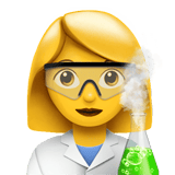 Apple design of the woman scientist emoji verson:ios 16.4