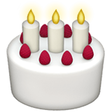 Apple design of the birthday cake emoji verson:ios 16.4