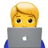 Apple design of the technologist emoji verson:ios 16.4