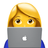 Apple design of the woman technologist emoji verson:ios 16.4
