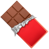 Apple design of the chocolate bar emoji verson:ios 16.4