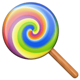 Apple design of the lollipop emoji verson:ios 16.4
