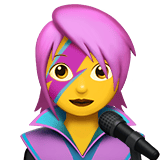 Apple design of the woman singer emoji verson:ios 16.4