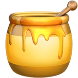 Apple design of the honey pot emoji verson:ios 16.4