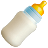 Apple design of the baby bottle emoji verson:ios 16.4