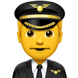 Apple design of the man pilot emoji verson:ios 16.4