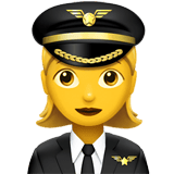 Apple design of the woman pilot emoji verson:ios 16.4