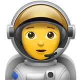 Apple design of the astronaut emoji verson:ios 16.4
